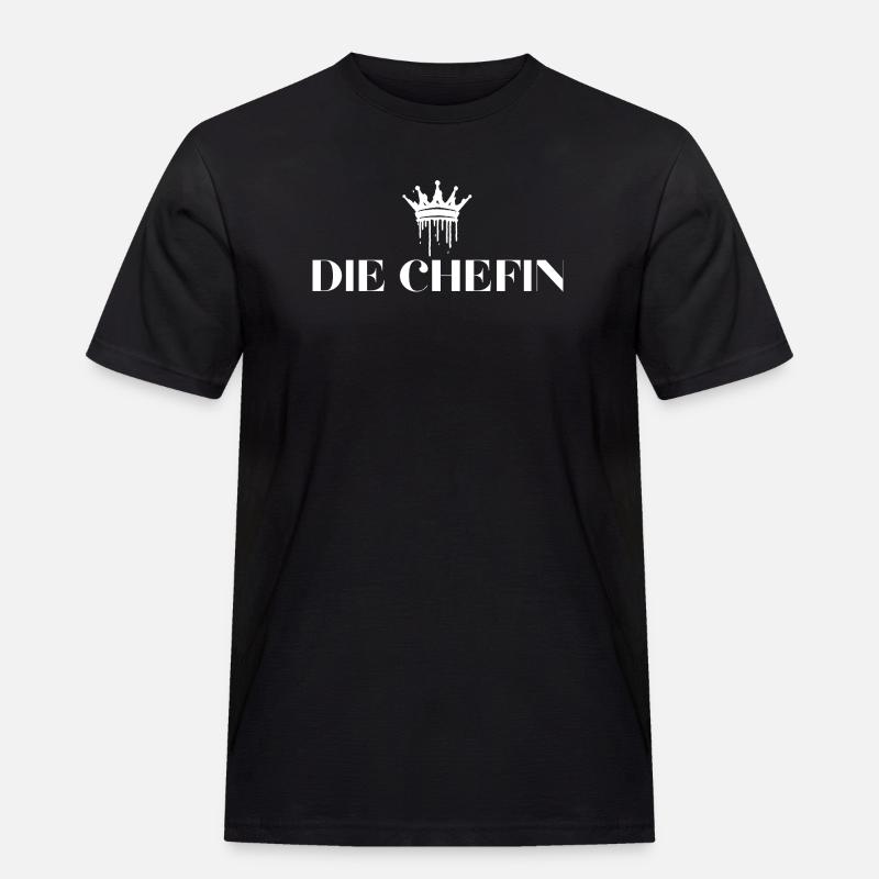 Die Chefin Krone Chefin Geschenke - Men's Workwear T-Shirt - black
