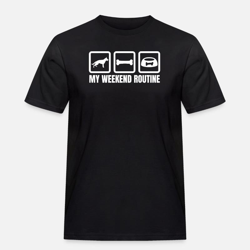 My Weekend Routine - Men's Workwear T-Shirt - black