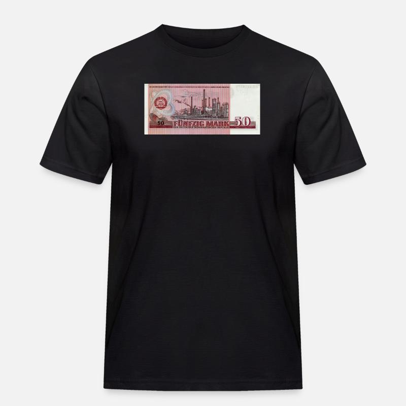 50 Mark der DDR - Männer Workwear T-Shirt - Schwarz