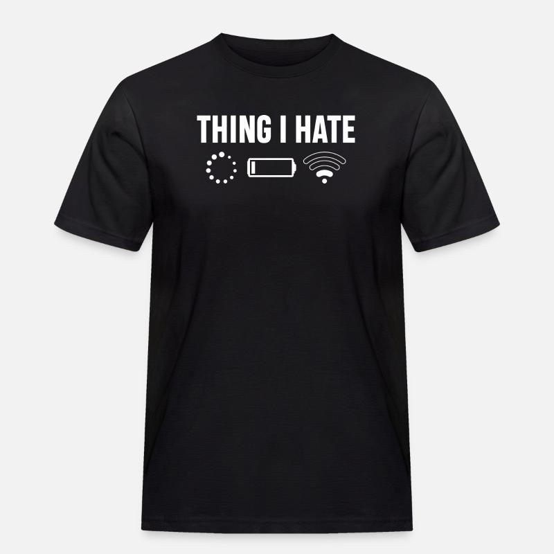 Thing I Hate Tech Icons - Men's Workwear T-Shirt - black