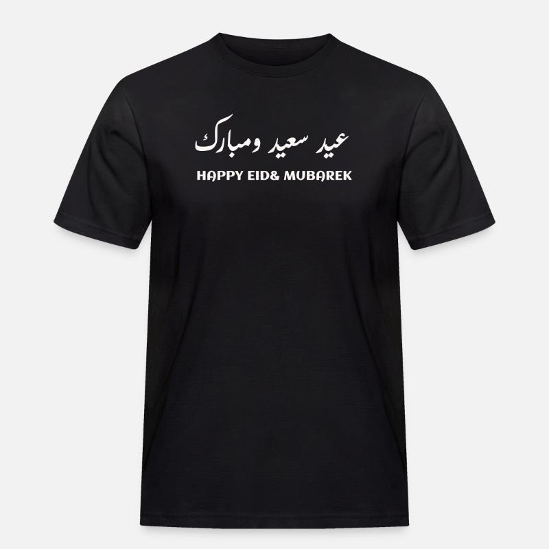Eid Mubarek Eid Said - Männer Workwear T-Shirt - Schwarz