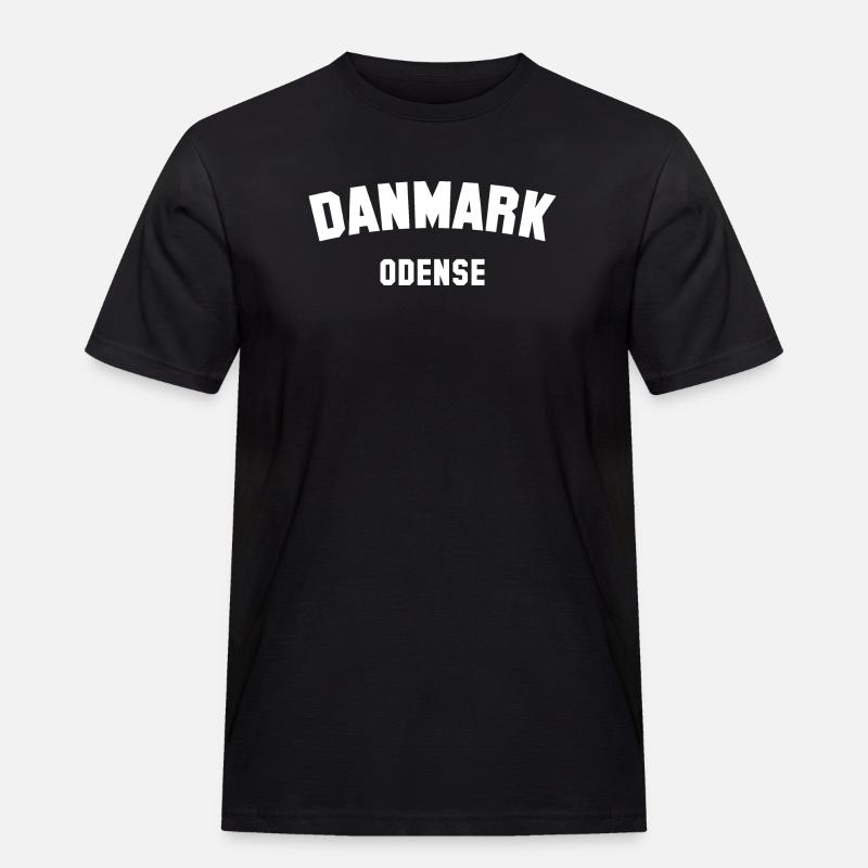 ODENSE Denmark Dänemark - Männer Workwear T-Shirt - Schwarz