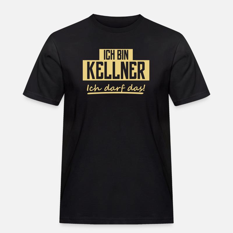 ich bin kellner - Männer Workwear T-Shirt - Schwarz