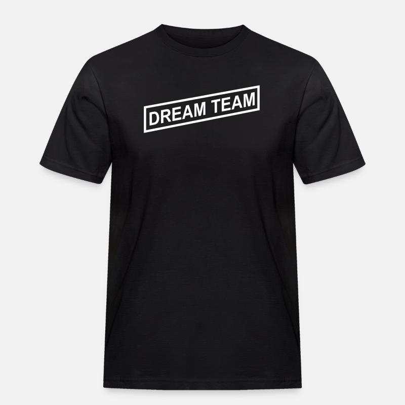Dream Team - Männer Workwear T-Shirt - Schwarz