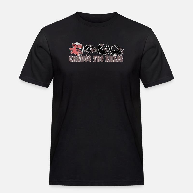 Pig changes the rules! - Men's Workwear T-Shirt - black