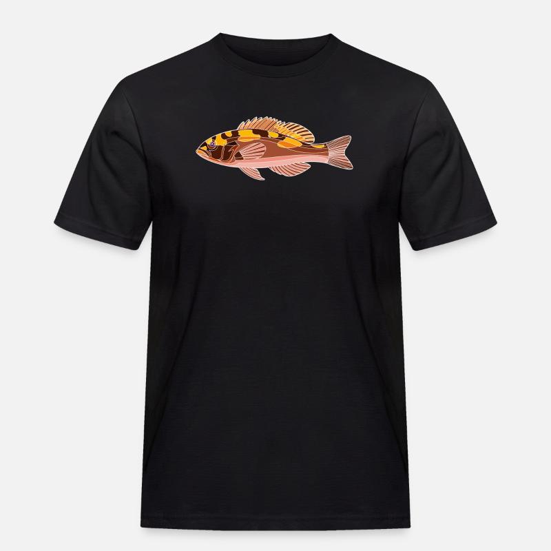Tabaksbarsch - Männer Workwear T-Shirt - Schwarz
