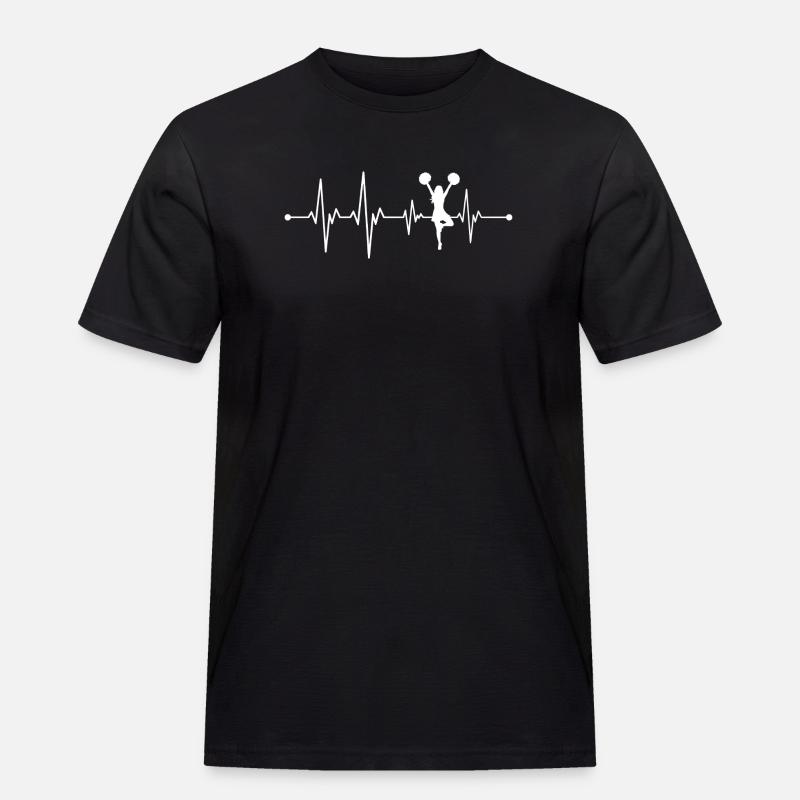 Krafttakt Herzfrequenz-Tänzer - Männer Workwear T-Shirt - Schwarz