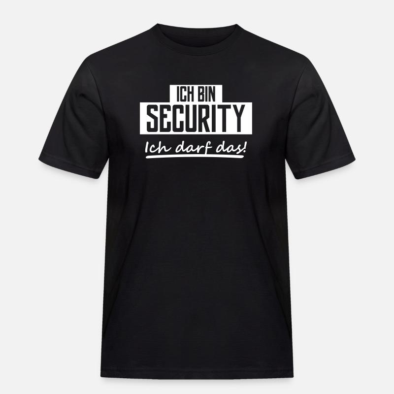 ich bin security - Männer Workwear T-Shirt - Schwarz