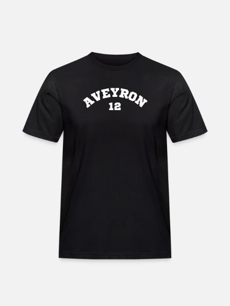 Aveyron 12 T-Shirt Humour Gift - Men's Workwear T-Shirt - black