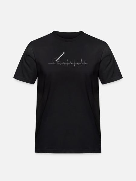 Guitar Pulse Silhouette - Men's Workwear T-Shirt - black