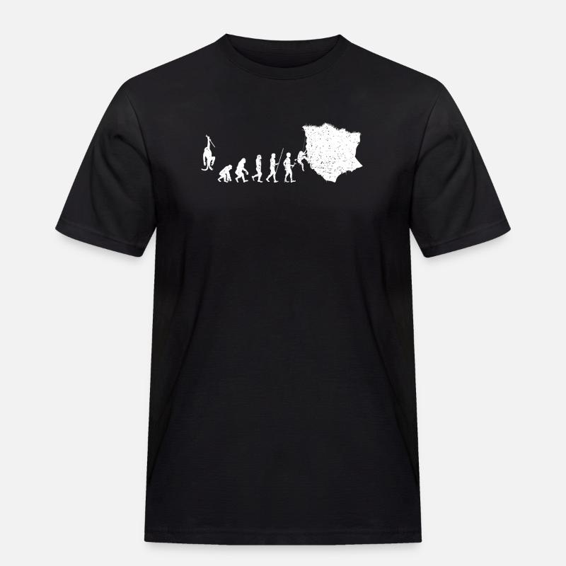 Evolution zur Abenteuer-Silhouette - Männer Workwear T-Shirt - Schwarz
