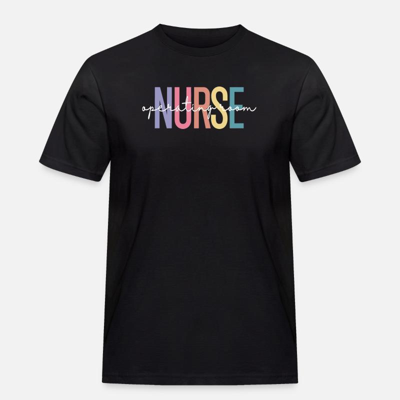 Nurse OR Gradient Letter Design - Männer Workwear T-Shirt - Schwarz