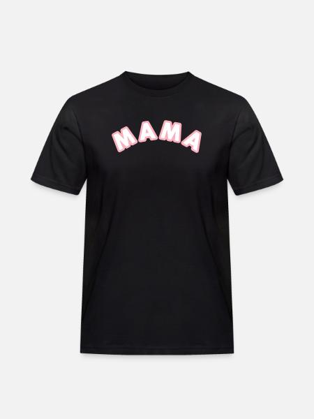 MAMA Cool Mom Print - Männer Workwear T-Shirt - Schwarz