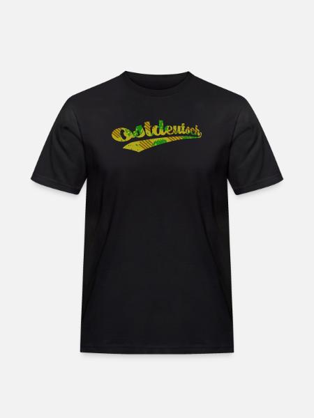 Ostdeutsch Camo Logo - Männer Workwear T-Shirt - Schwarz
