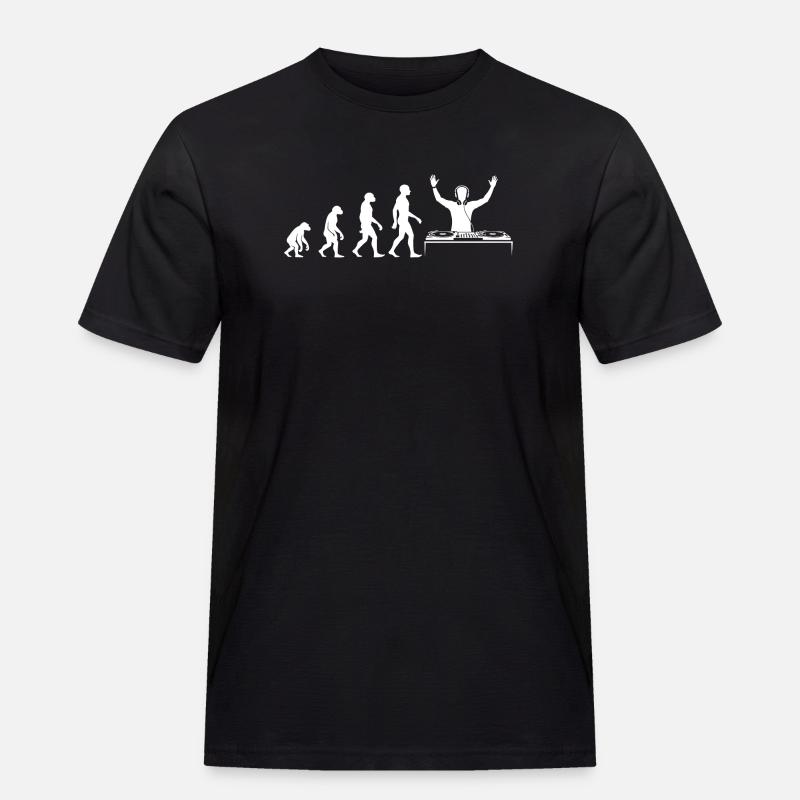 Évolution vers un DJ avec platine - T-shirt Workwear homme - noir