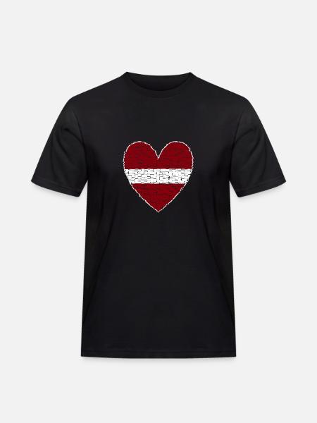 Latvia Heart Art Design - Men's Workwear T-Shirt - black