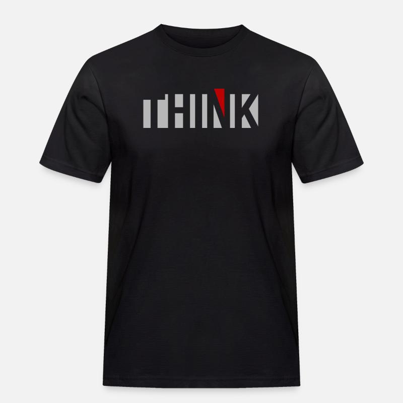 THINK - Männer Workwear T-Shirt - Schwarz