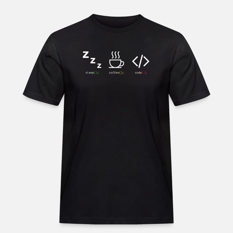 Code Coffee Sleep Trio - Men's Workwear T-Shirt - black
