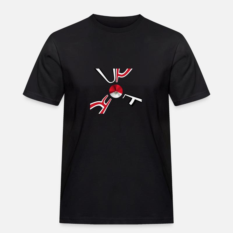 Peru Flagge Lima - Männer Workwear T-Shirt - Schwarz