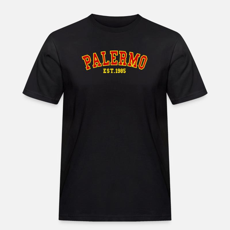 Palermo Est.1985 - Männer Workwear T-Shirt - Schwarz