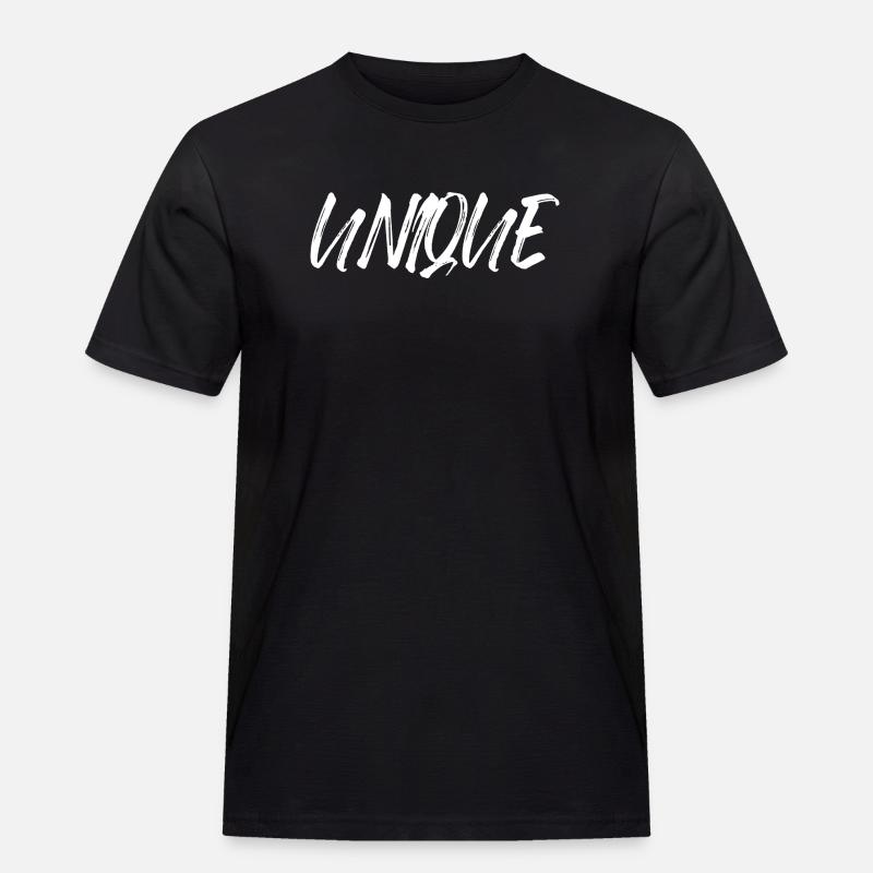unique unique unique self-worth unique - Men's Workwear T-Shirt - black