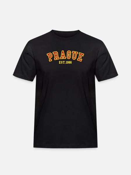 Prag gegründet 1986 - Männer Workwear T-Shirt - Schwarz
