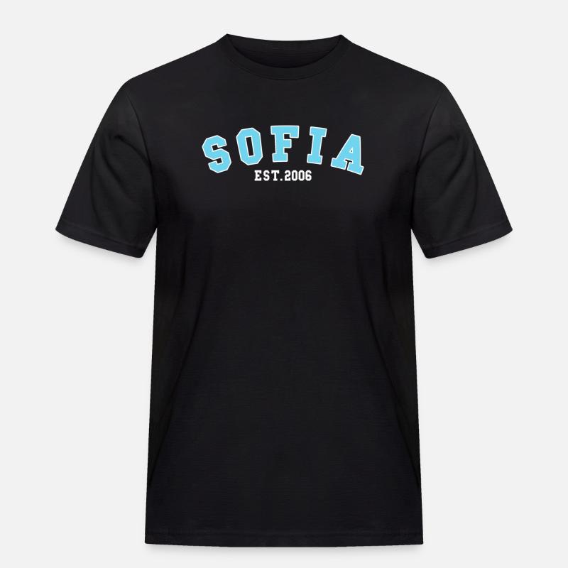 Sofia gegründet 2006 - Männer Workwear T-Shirt - Schwarz