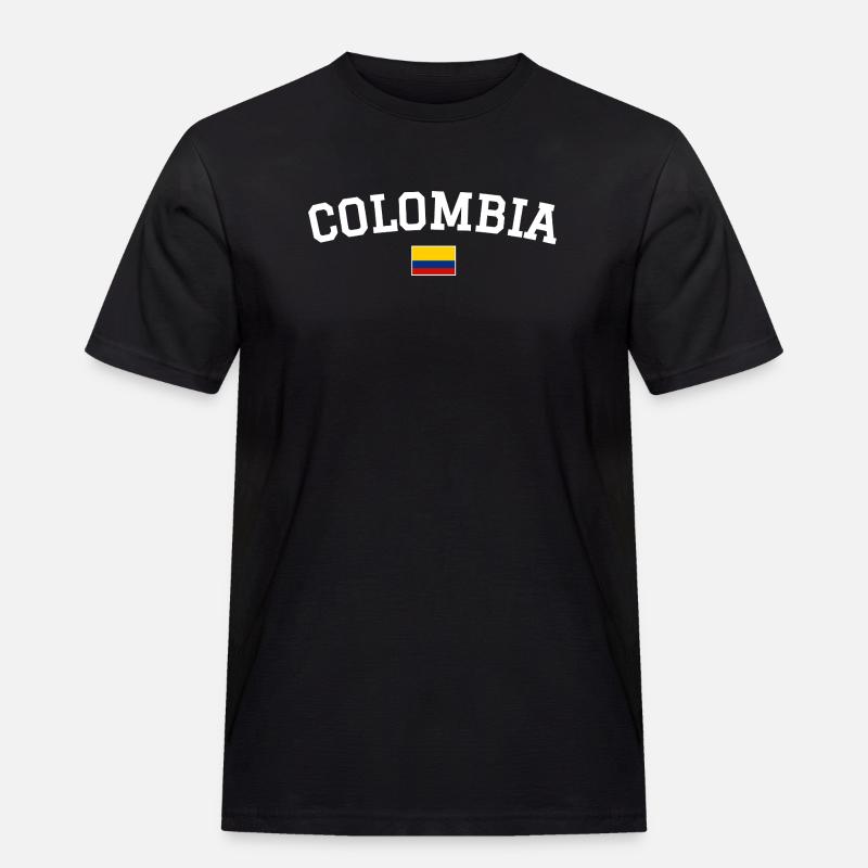 Drapeau de la Colombie Blanc - T-shirt Workwear homme - noir