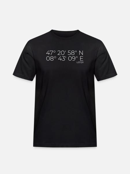 coordinates Uster Switzerland - Men's Workwear T-Shirt - black