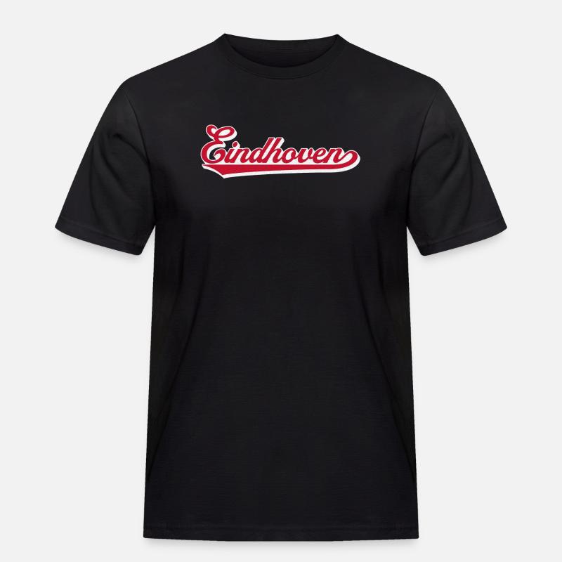 Eindhoven Script Stadtlogo - Männer Workwear T-Shirt - Schwarz