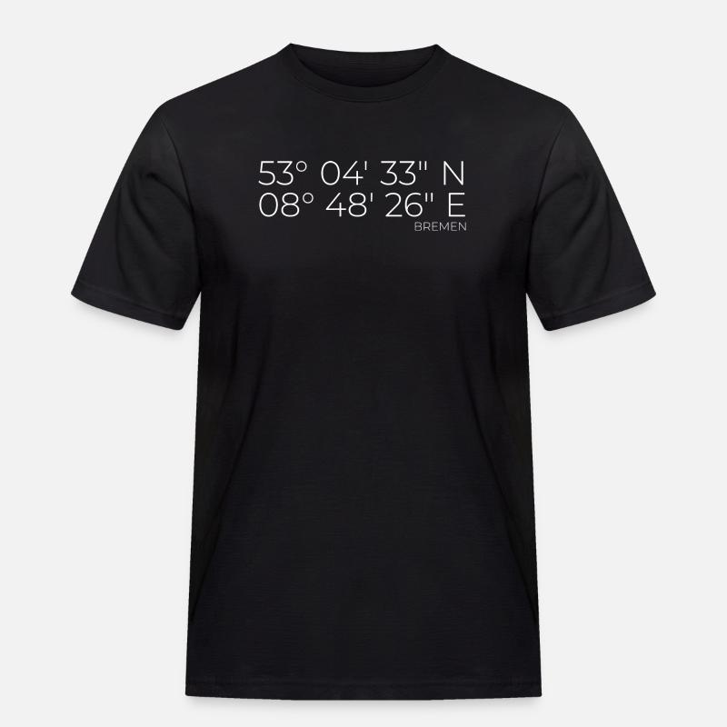 coordinates Bremen - Men's Workwear T-Shirt - black