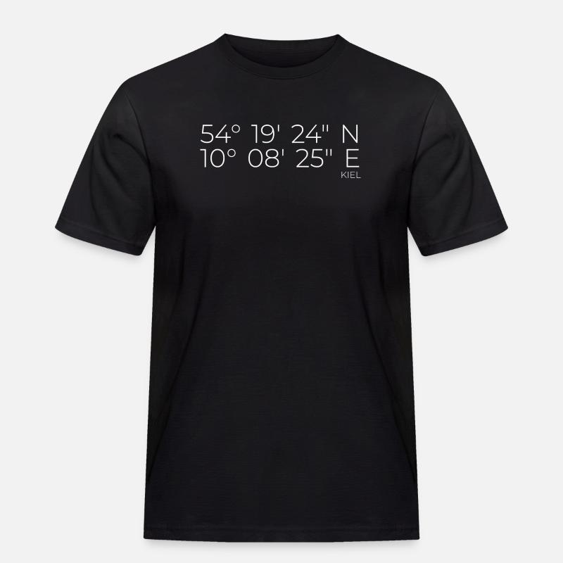 coordinates Kiel - Men's Workwear T-Shirt - black