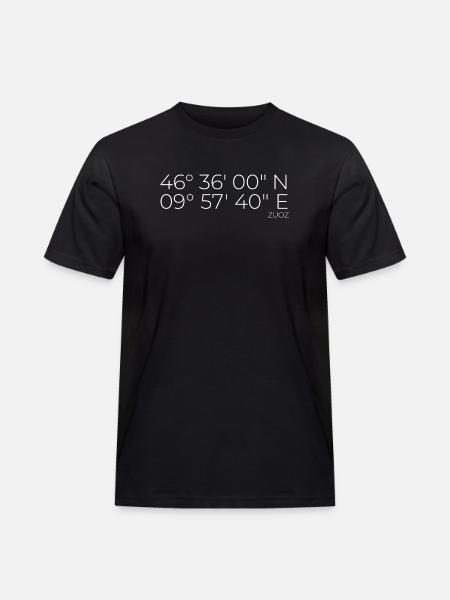 Coordonnées : Zuoz, Grisons, Suisse - T-shirt Workwear homme - noir