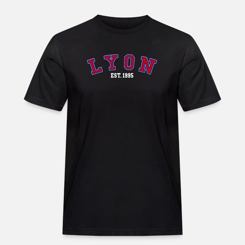 Lyon Est. 1995 - Männer Workwear T-Shirt - Schwarz