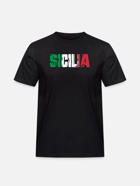 Sicile, Italie, île de Sicile - T-shirt Workwear homme - noir