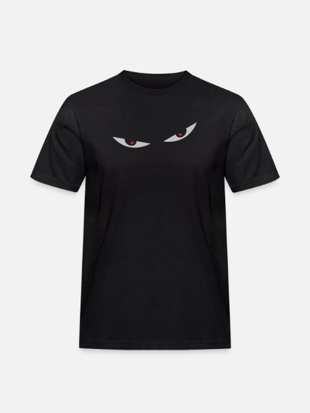 comic eyes smiley augen - Men's Workwear T-Shirt - black