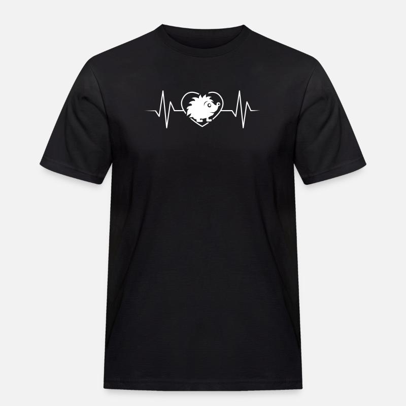 Igel - Männer Workwear T-Shirt - Schwarz