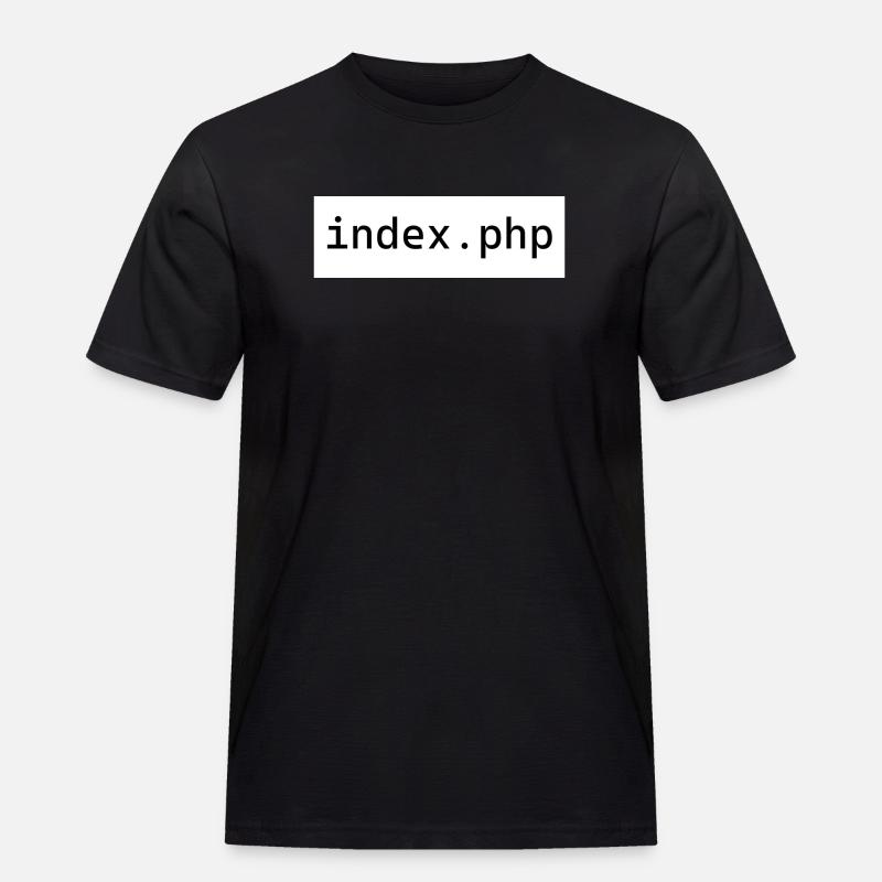 index php - Männer Workwear T-Shirt - Schwarz