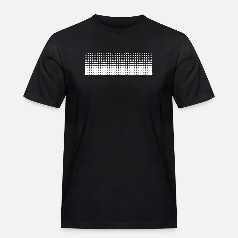 Basic Dots Gradient (breit) - Männer Workwear T-Shirt - Schwarz