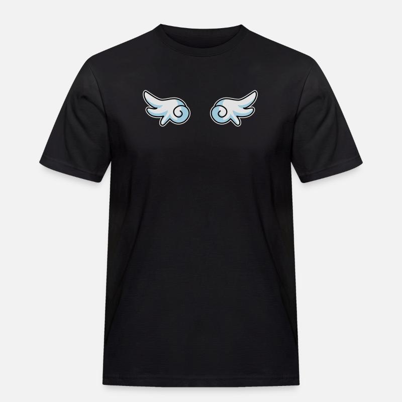 Engelflügel - Männer Workwear T-Shirt - Schwarz