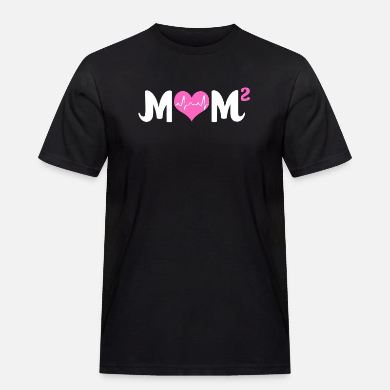 Zwillinge Mama Zwilling Mutter Geschenk - Männer Workwear T-Shirt - Schwarz