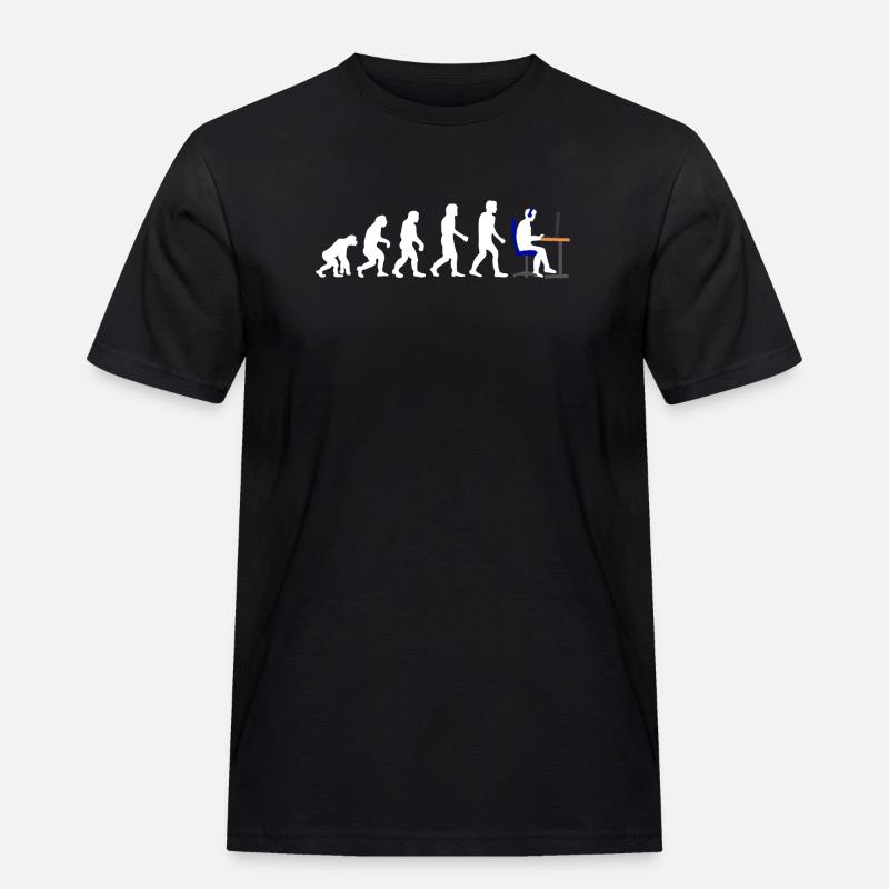Gamer Evolution - Männer Workwear T-Shirt - Schwarz