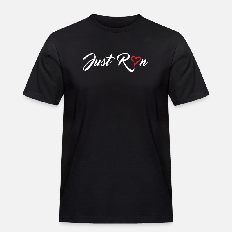 Lauf einfach - Männer Workwear T-Shirt - Schwarz