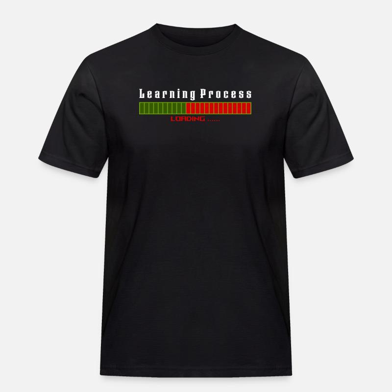 Learning Process Loading black shirt - Männer Workwear T-Shirt - Schwarz