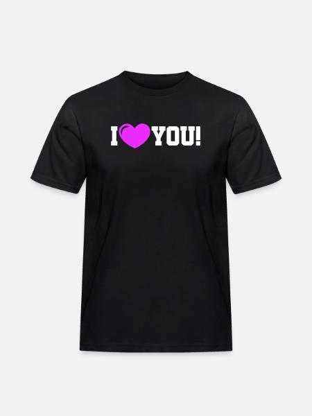 I love you - Ich Liebe Dich - Men's Workwear T-Shirt - black