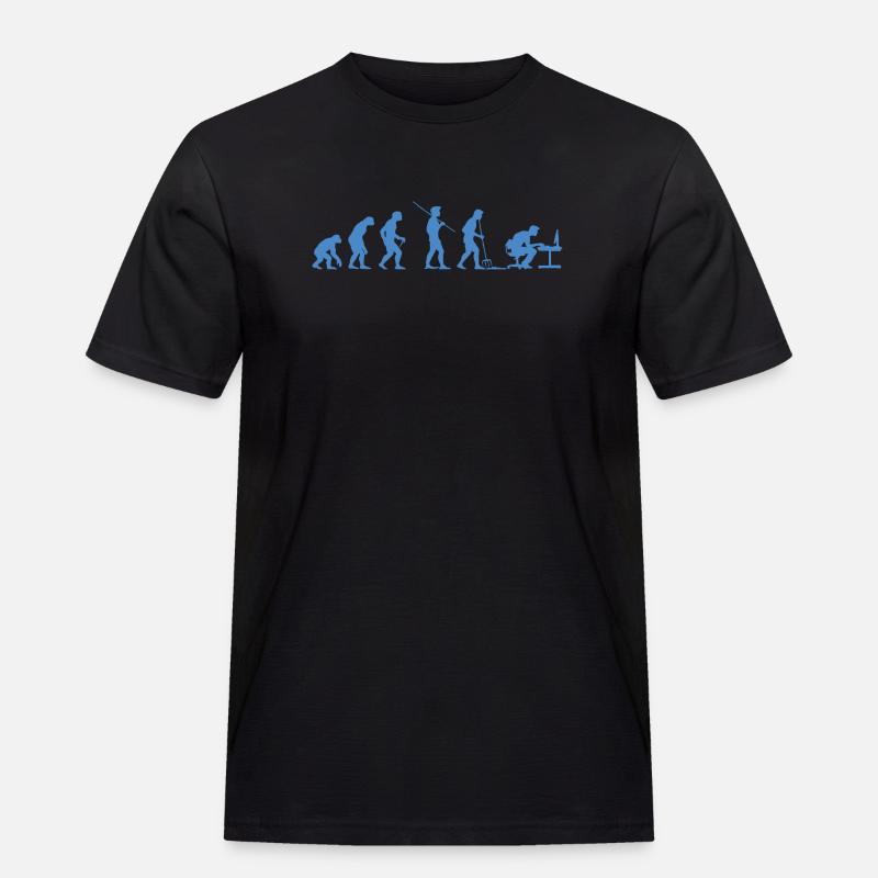 Programmer Evolution Computer Scientist Developer - Men's Workwear T-Shirt - black