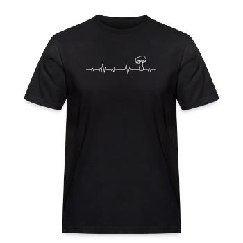 Champignons Champignons cèpe - T-shirt Workwear homme - noir - Devant - AI Model Male 178 light (178cm)