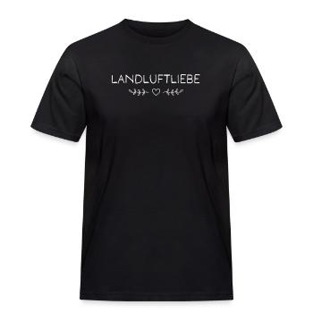 Landluftliebe - Dorfliebe - Landleben - Männer Workwear T-Shirt - Schwarz - Vorne - AI Model Male 178 light (178cm)