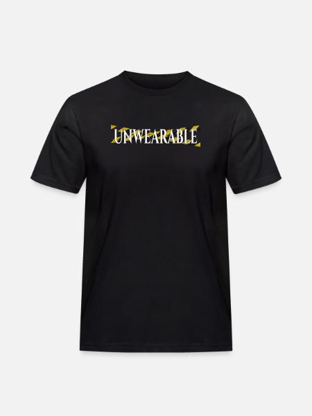 Unwearable – Statement Design with Warning Tape - Men's Workwear T-Shirt - black