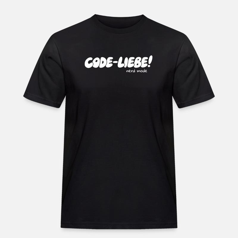 Code-Liebe – Nerd Mode On - Männer Workwear T-Shirt - Schwarz